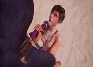 Animated zoo porn - Black wolf gives facial to brunette girl after sex