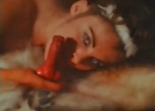 Hairy mature slut in vintage zoophilia fucking with her dog