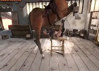 Quiet gets fucked by a horse in a Metal Gear Solid porn parody